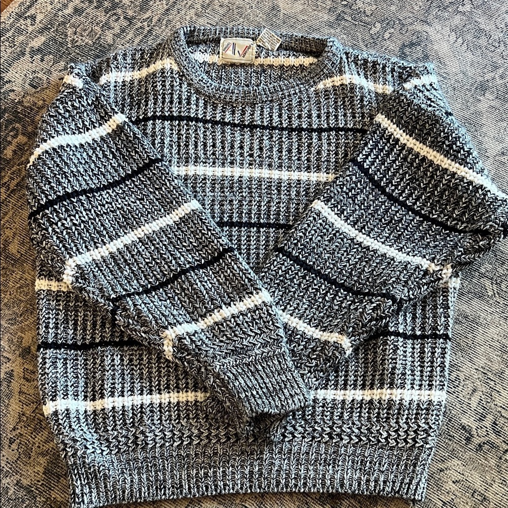 Women’s  Gray Striped Sweater